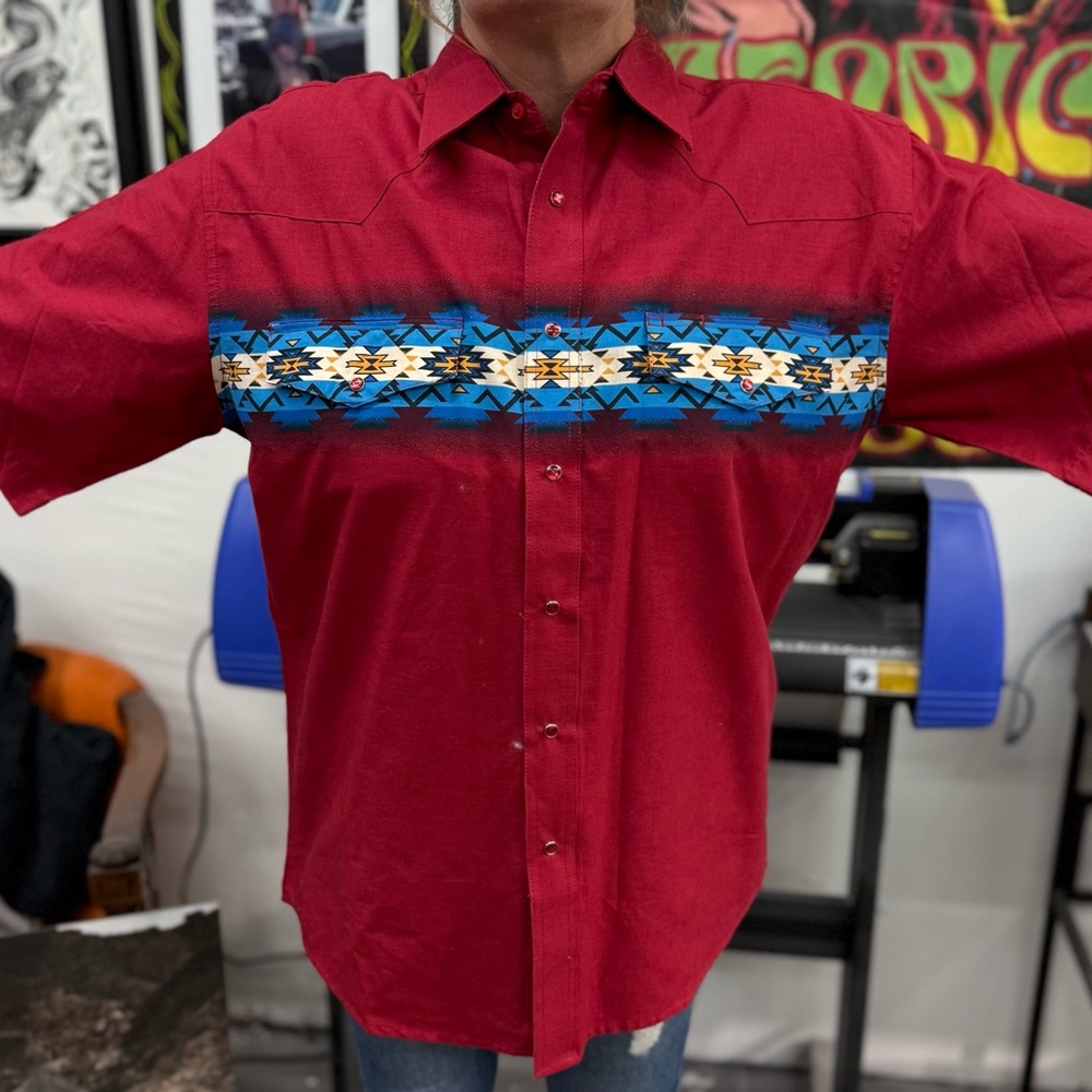 Vintage Red Wrangler Western Shirt